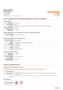 Rowe Acetone - Rowe Scientific