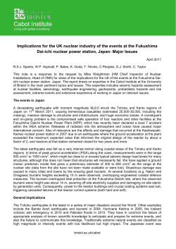 Implications for UK nuclear after Fukushima