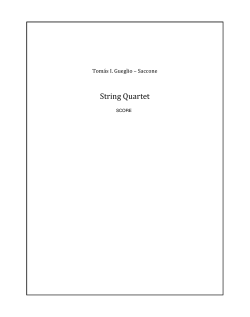 String Quartet - Tomas Gueglio