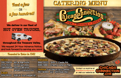 catering menu - Chicago Connection