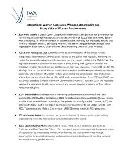 International Women Associates, Woman Extraordinaire and Rising