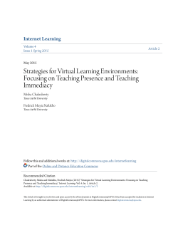 Strategies for Virtual Learning Environments