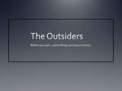 The Outsiders - WordPress.com