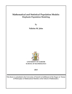 elephants population modeling - UoN Repository