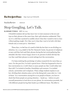 9/27/2015 Stop Googling. Let`s Talk.