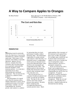 A Way to Compare Apples to Oranges