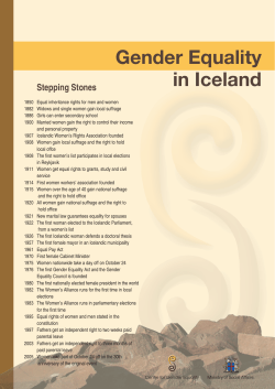 Gender Equality in Iceland