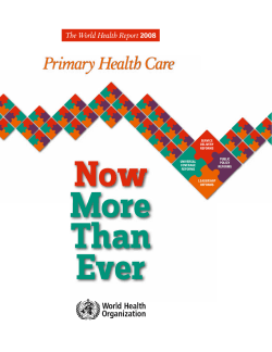 Primary Health Care - World Health Organization