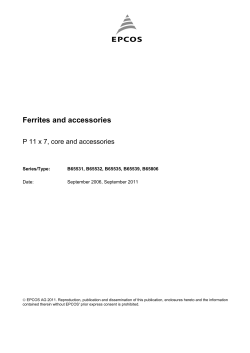 Ferrites and accessories - P 11 x 7, core and accessories