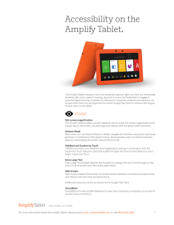 Accessibility on the Amplify Tablet.
