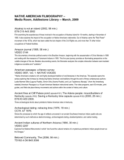 Native American Filmography