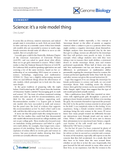 Science: it`s a role model thing | Genome Biology | Full Text
