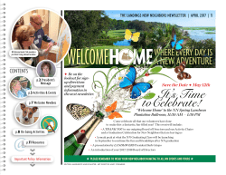 April 2017 Newsletter - The Landings New Neighbors