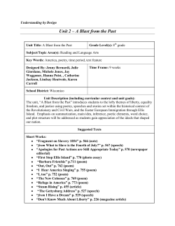 Unit 2 A Blast from the Past