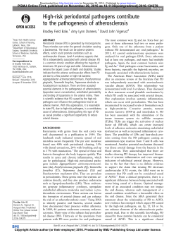 High-risk periodontal pathogens contribute to the