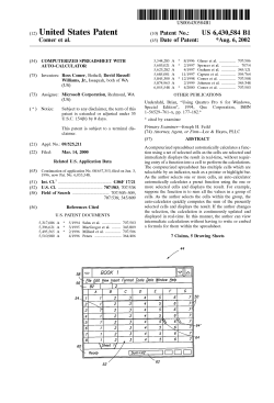 Computerized spreadsheet with auto