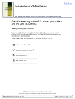 Does the economy matter? Economic perceptions and the vote in