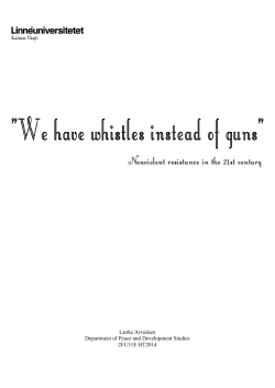 Lærke Arvedsen Department of Peace and