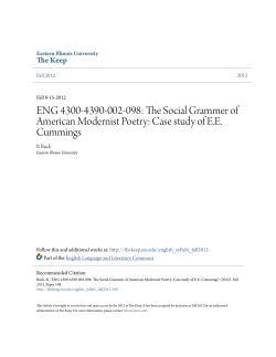 ENG 4300-4390-002-098: The Social Grammer of - The Keep