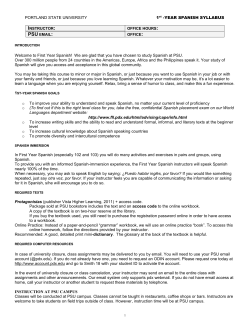 PORTLAND STATE UNIVERSITY 1st