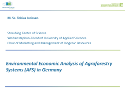 Environmental Economic Analysis of Agroforestry Systems (AFS) in