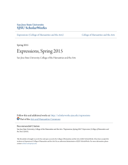 Expressions, Spring 2015 - SJSU ScholarWorks