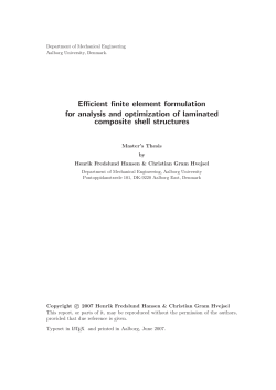 Efficient finite element formulation for analysis and optimization of