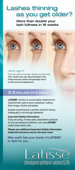 as you get older? Lashes thinning