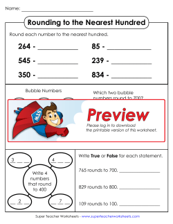 Rounding to Nearest Hundred