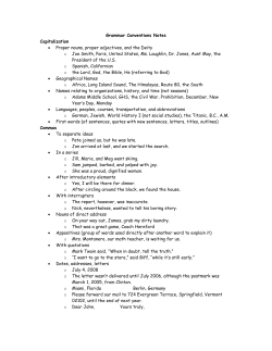 Grammar Rules - Westhill High School