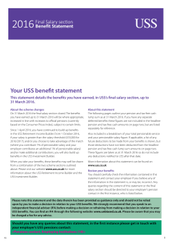 Example closure statement added years AVCs