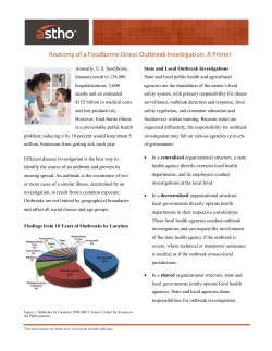 Anatomy of a Foodborne Illness Outbreak Investigation