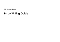 Essay Writing Guide - Kinross High School