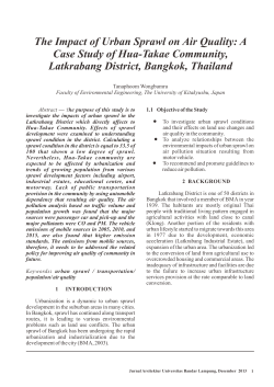 The Impact of Urban Sprawl on Air Quality: A Case Study of Hua
