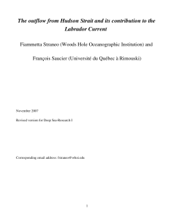 The outflow from Hudson Strait and its contribution to the Labrador