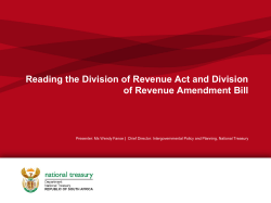 Reading the Division of Revenue Act and
