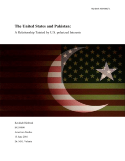 The United States and Pakistan: