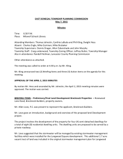 EAST DONEGAL TOWNSHIP PLANNING COMMISSION