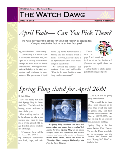 April Fools&mdash; Can You Pick Them? The Watch Dawg Spring Fling