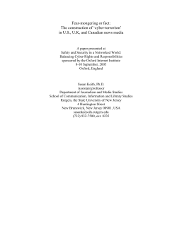 Fear-mongering or fact: the construction of `cyber