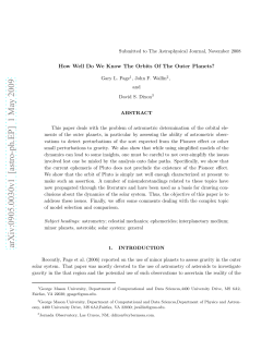 How Well Do We Know the Orbits of the Outer Planets?