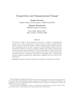 Competition and Organizational Change