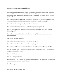 Computer Assignment: Angle Bisector