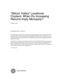 Silicon Valley Locational Clusters