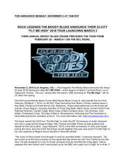 The Moody Blues 2016 Tour Release