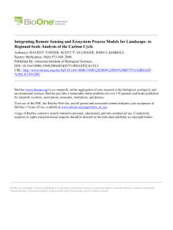 Integrating Remote Sensing and Ecosystem Process Models for