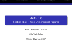 MATH 113 Section 8.2: Three