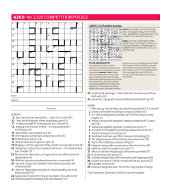 AZED No. 2325 COMPETITION PUZZLE