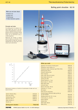 Boiling point elevation 02.10 Thermochemistry/Calorimetry