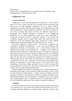 Comparative Law - Duke Law Scholarship Repository